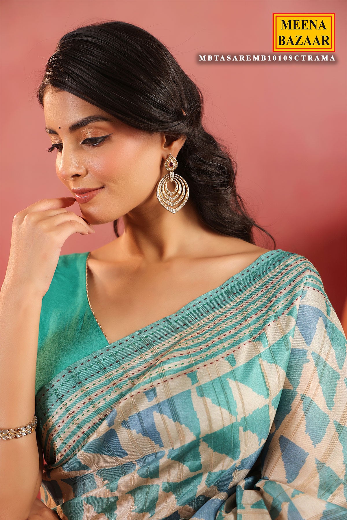 Rama Printed Cotton Saree Lightweight Daily & Office Wear