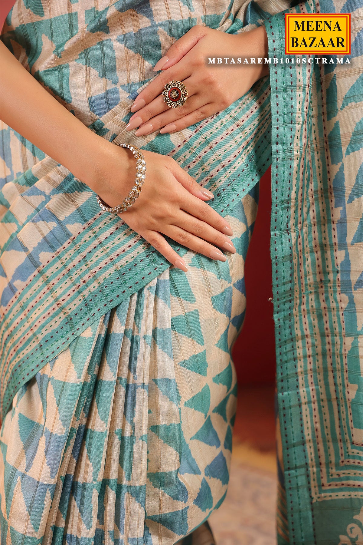 Rama Printed Cotton Saree Lightweight Daily & Office Wear