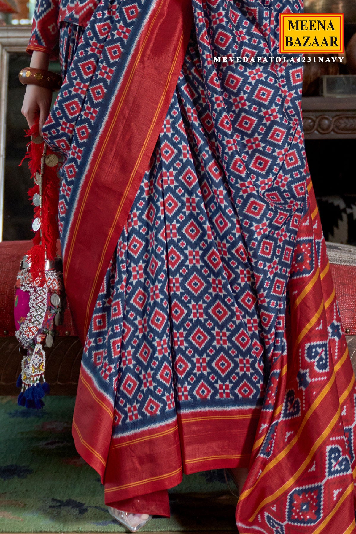 Navy Silk Weaving Saree Elegant Traditional & Festive Wear