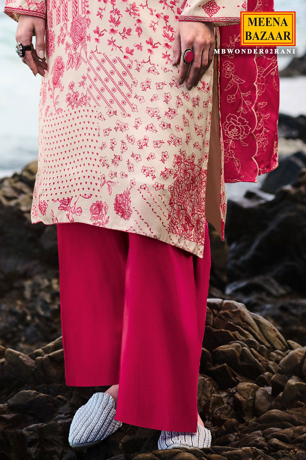 Rani Muslin Silk Embroidered Suit Set