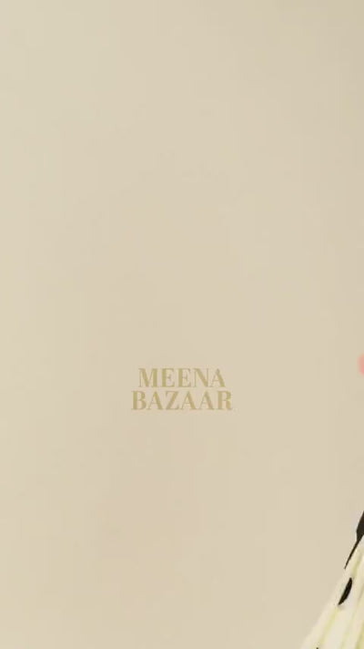 Cream Georgette Polka Dot Printed Saree