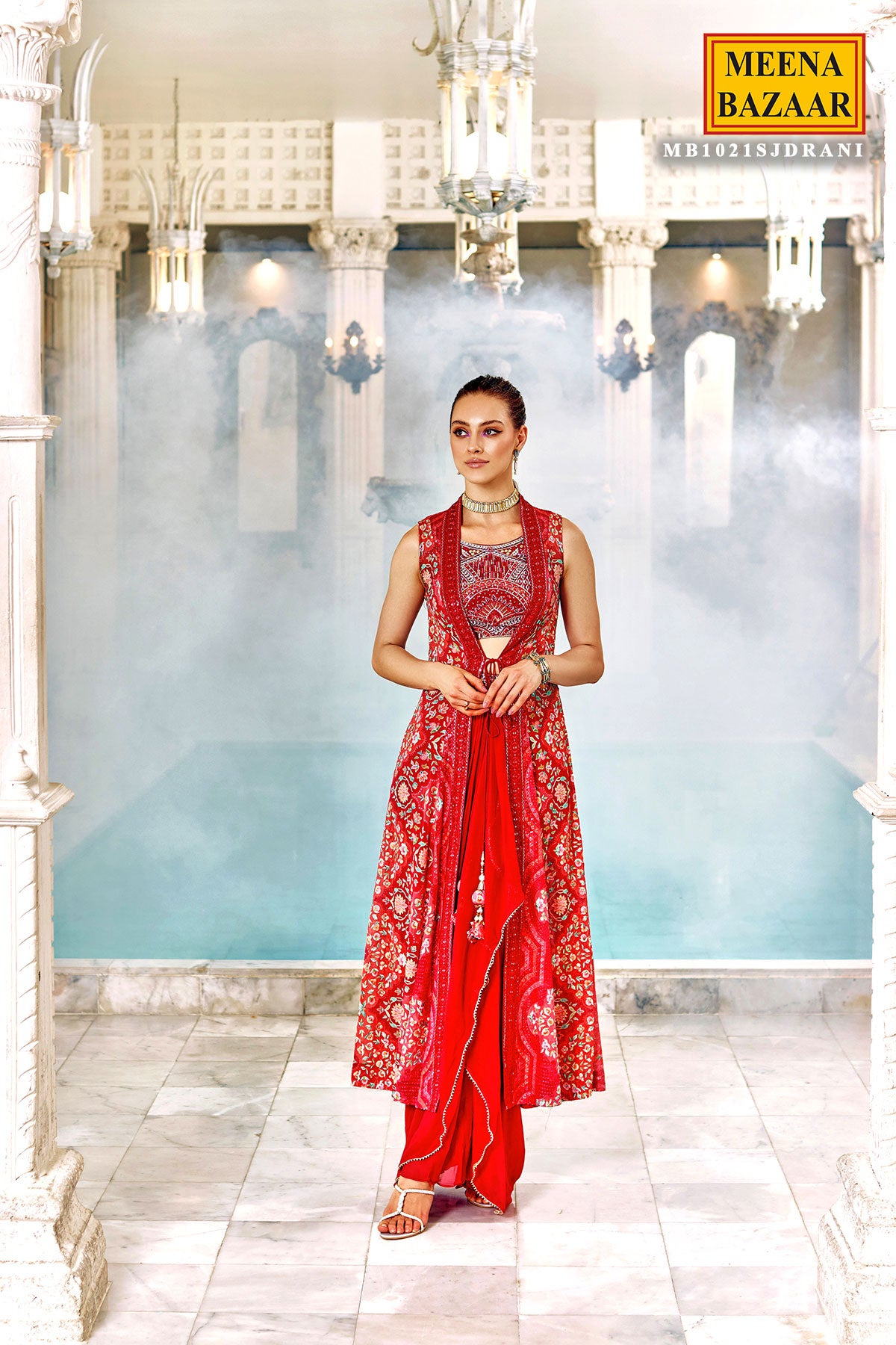 Mehendi Silk Embroidered Kurti Gharara Suit – Meena Bazaar