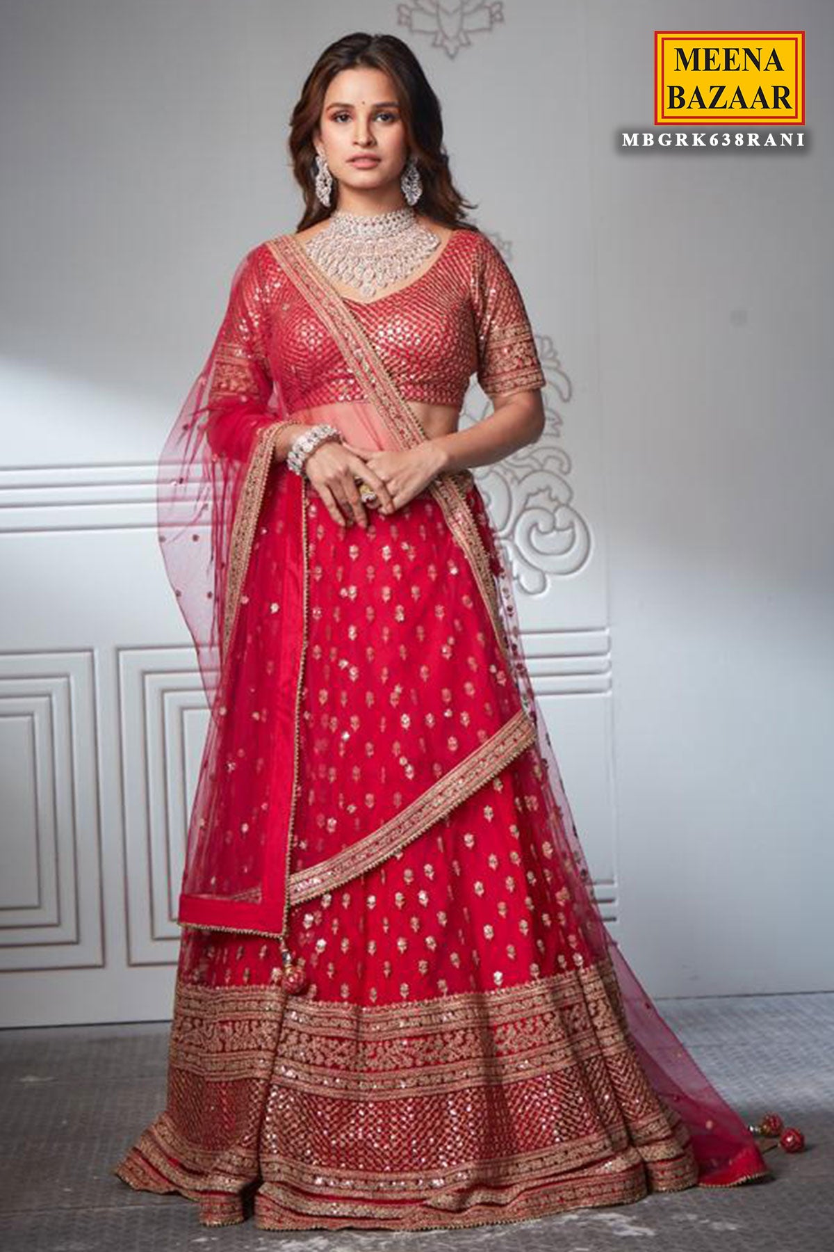 Embroidered Bridal Lehenga Saree (Blue) in Mohali at best price by Meena  Bazaar - Justdial
