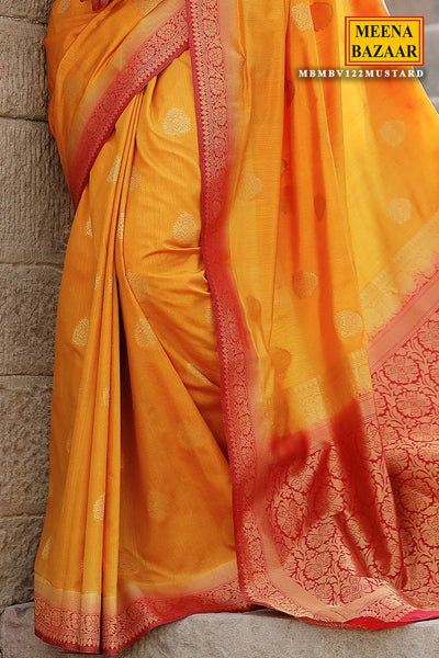 Yellow Silk & Zari Weave Saree