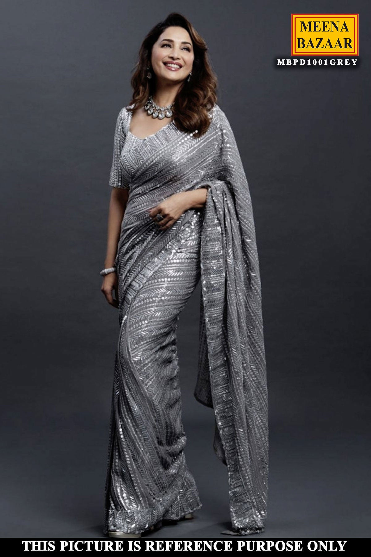 Silver grey kanchipuram silk... - Kanchipuram Silk Sarees | Facebook