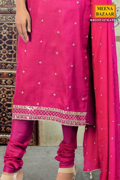 Rani Pink Sequins Embroidered Suit Set