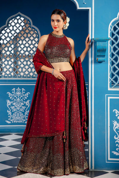 Rama Embroidered Silk Suit Set