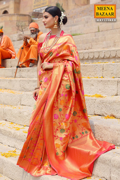 Red Banarasi Silk Saree