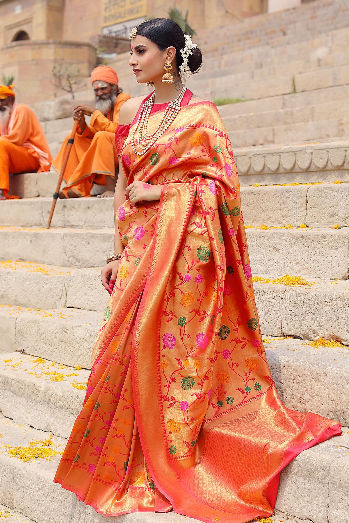 Red Banarasi Silk Saree